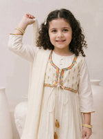 Gulnaar Ivory Sharar Set With Dupatta