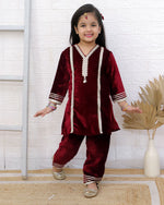 Girls Velvet Kurti Pant