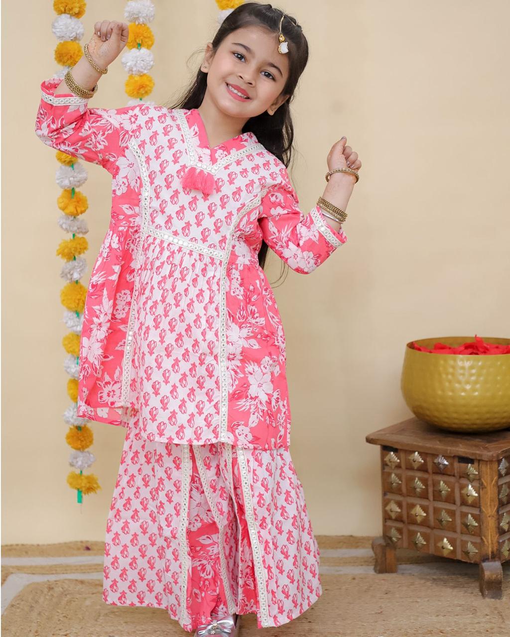 Girls Kurta Sharara Set
