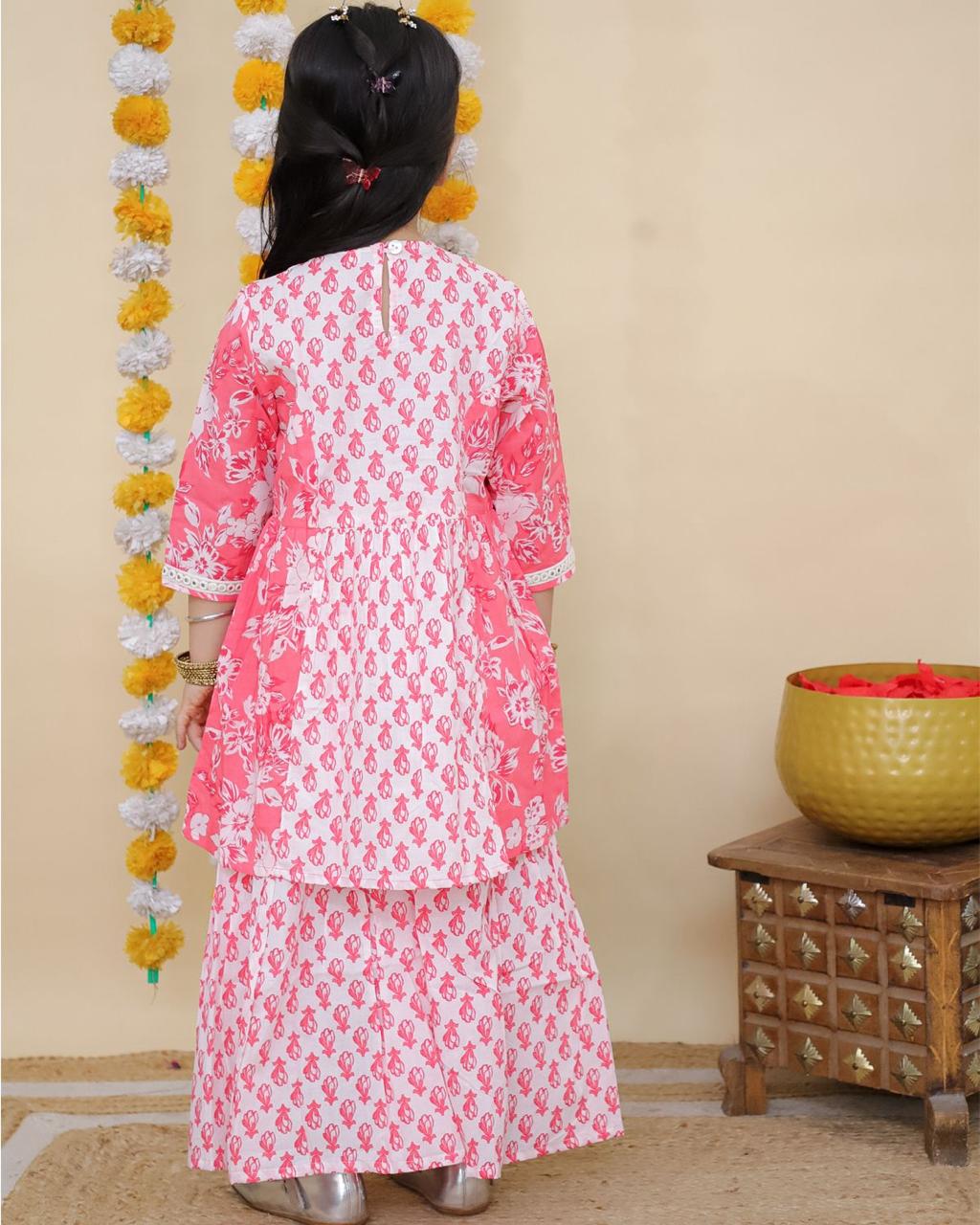 Girls Kurta Sharara Set