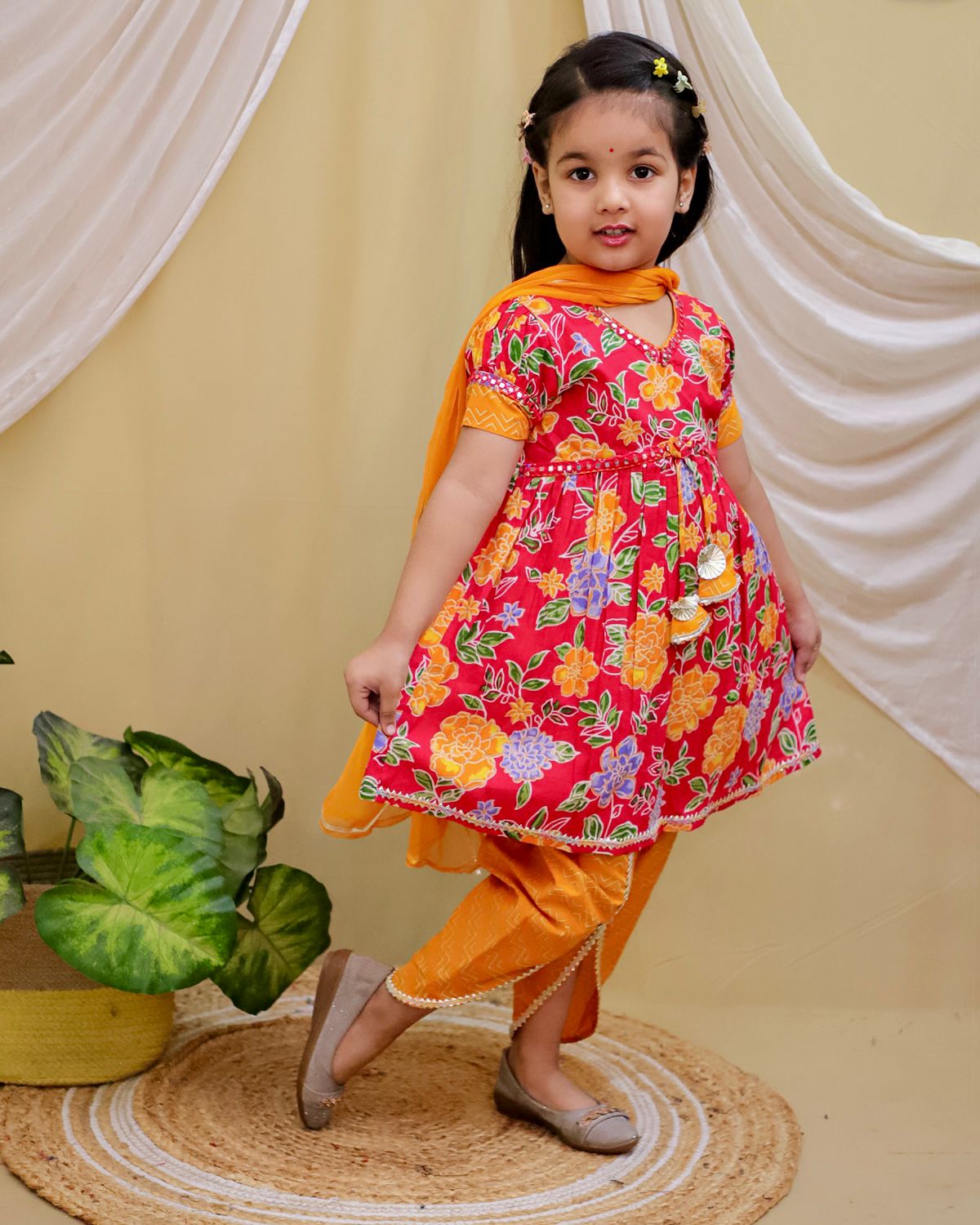 Girls Dhoti Kurta Set