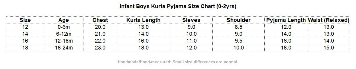 Infant boy's kurta pajama-Yellow