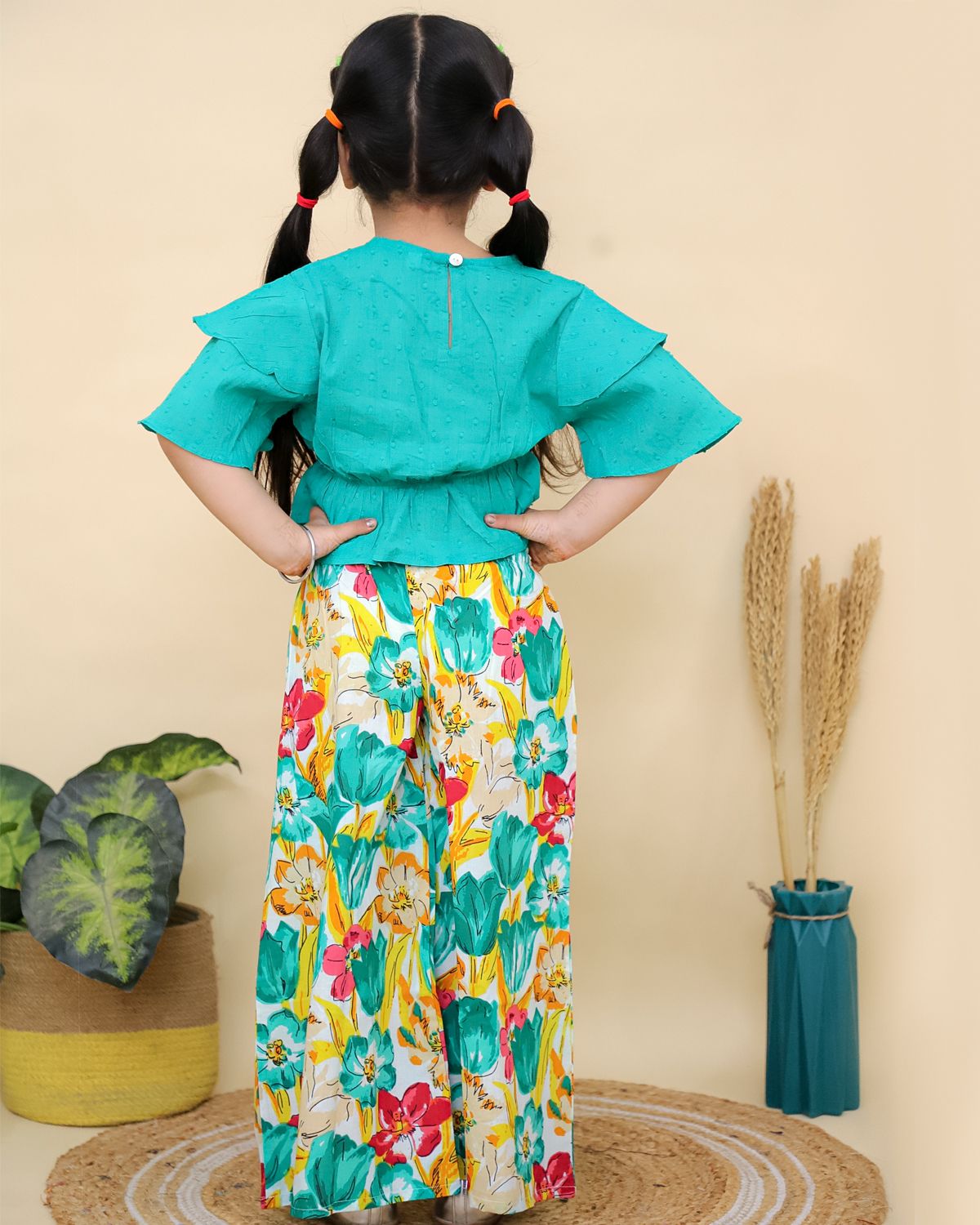 Turquoise Girls Co-ord Set