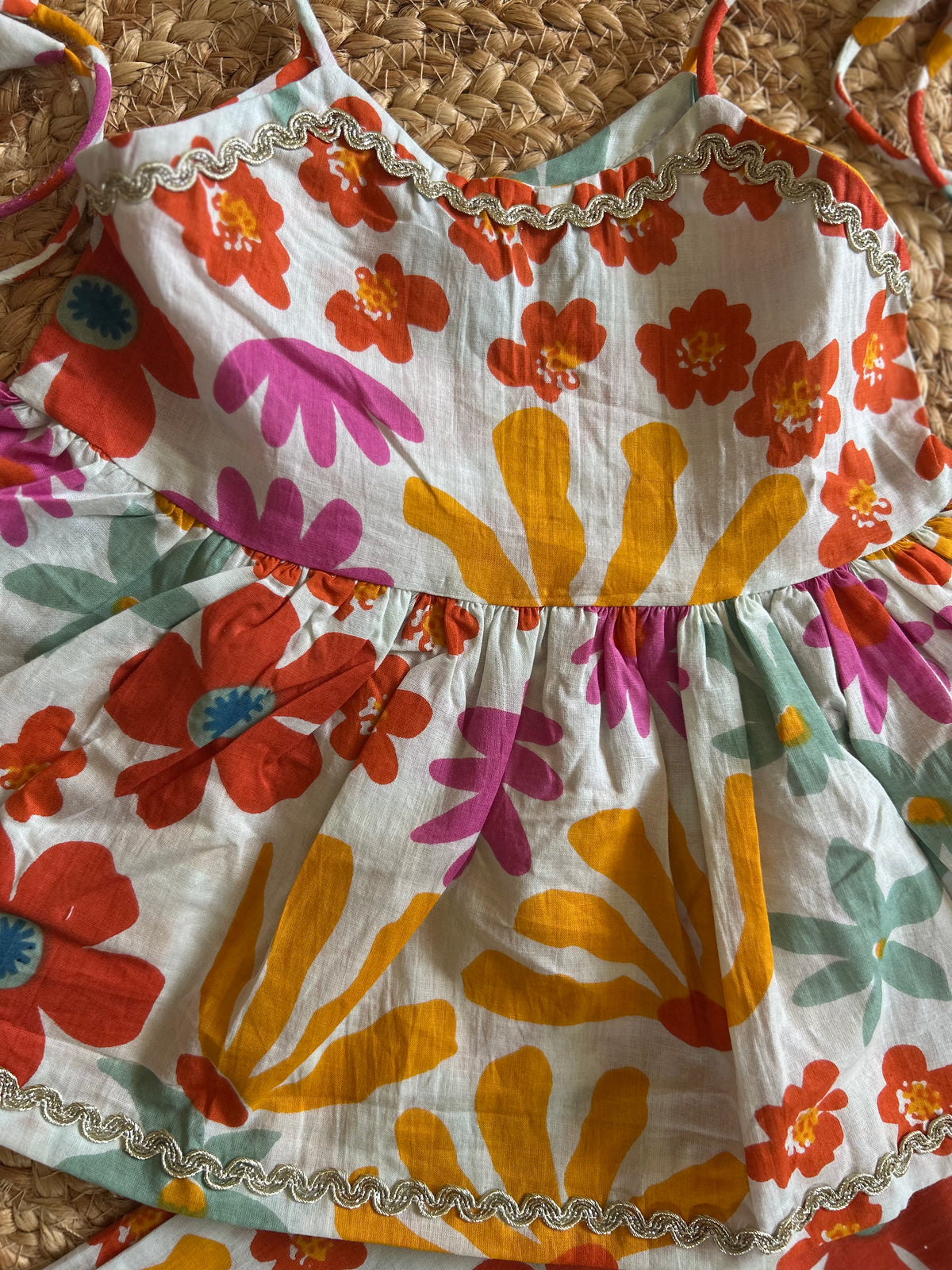 Infant Kurti with Pants-Orange Yellow
