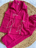 Berry Pink Flex Cotton Co-ord Set