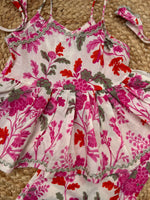 Infant Kurti with Pants-White Floral