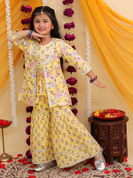 Girl's peplum kurti with sharara