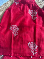 Red Mul Chanderi Embroidered Co-ord Set