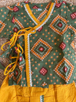 Infant Boys Dhoti Kurta set-green yellow