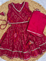 Pink infant lehenga choli with dupatta