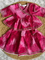 Infant girl angrakha top and skirt-rani bhandej