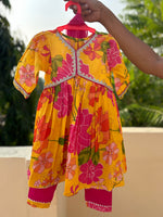 Girls Anarkali Kurti Pant Set