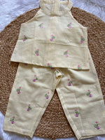 Pastel Yellow Embroidered Co-ord Set