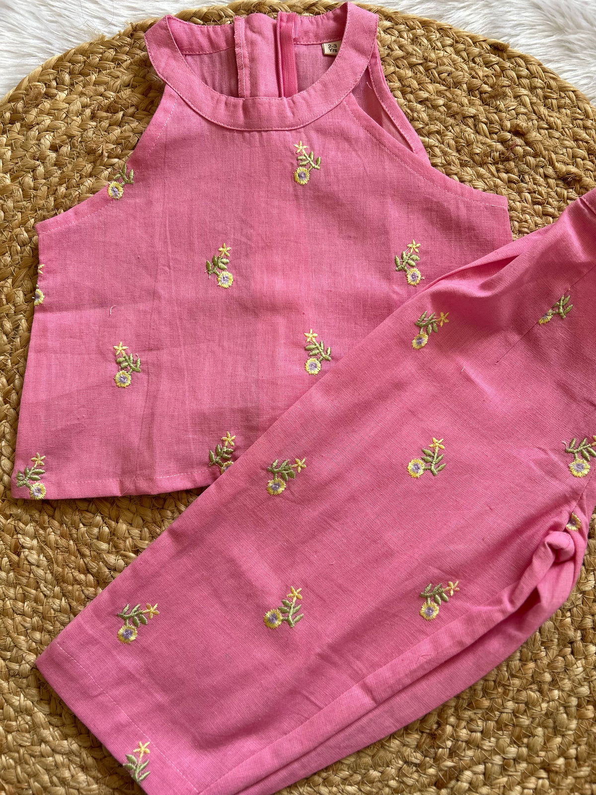 Blush Pink Embroidered Co-ord Set