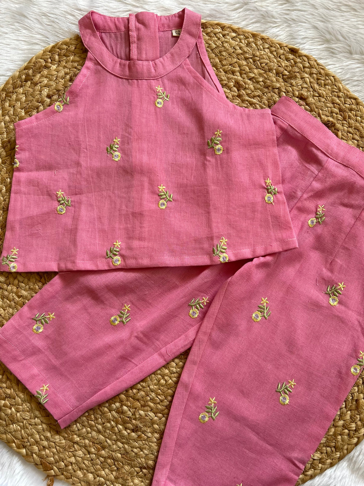 Blush Pink Embroidered Co-ord Set