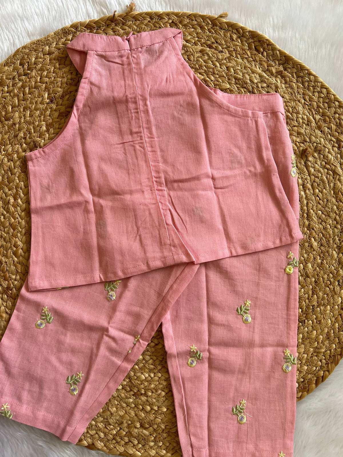 Blush Pink Embroidered Co-ord Set