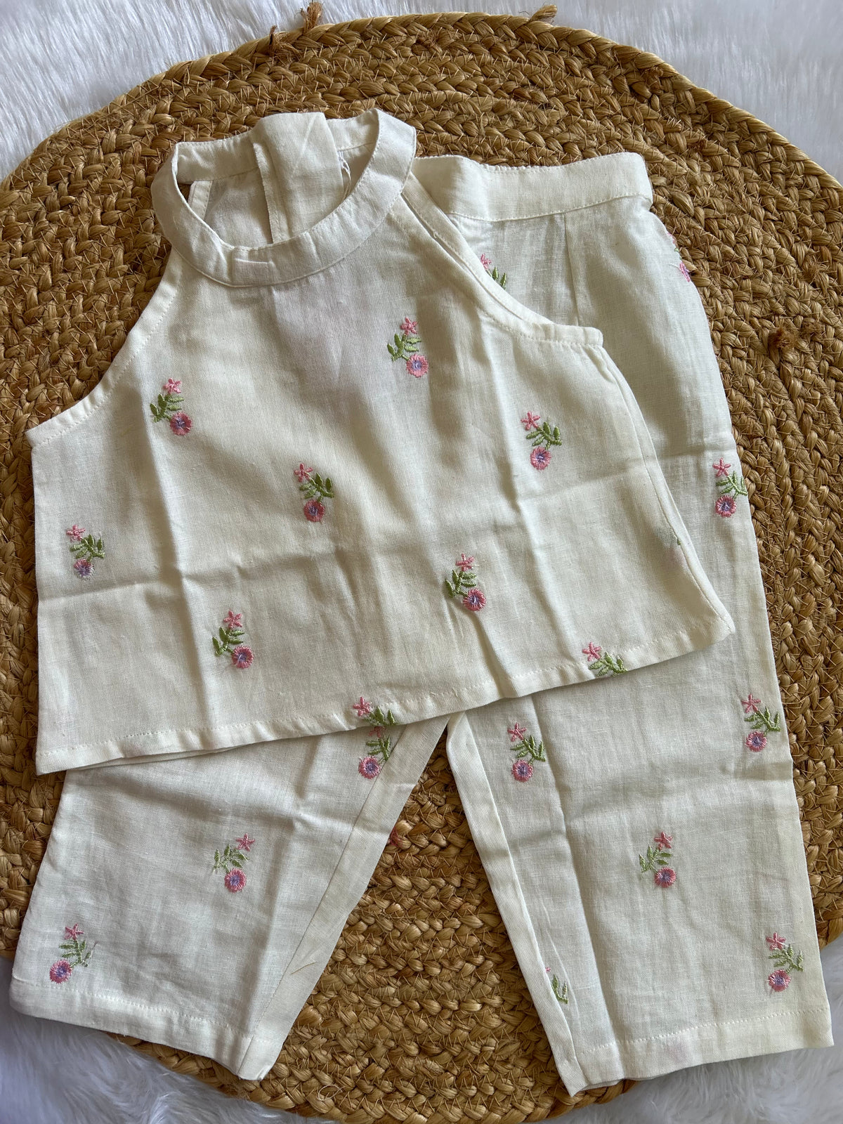 Meadow Bloom Embroidered Co-ord Set