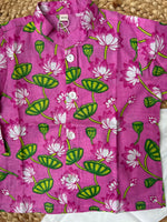 Infant boy's kurta pajama-Pink Lotus
