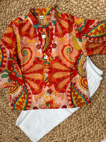 Infant boy's kurta pajama-Multicolor