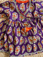 Royal Purple Angrakha Kurti with Dhoti
