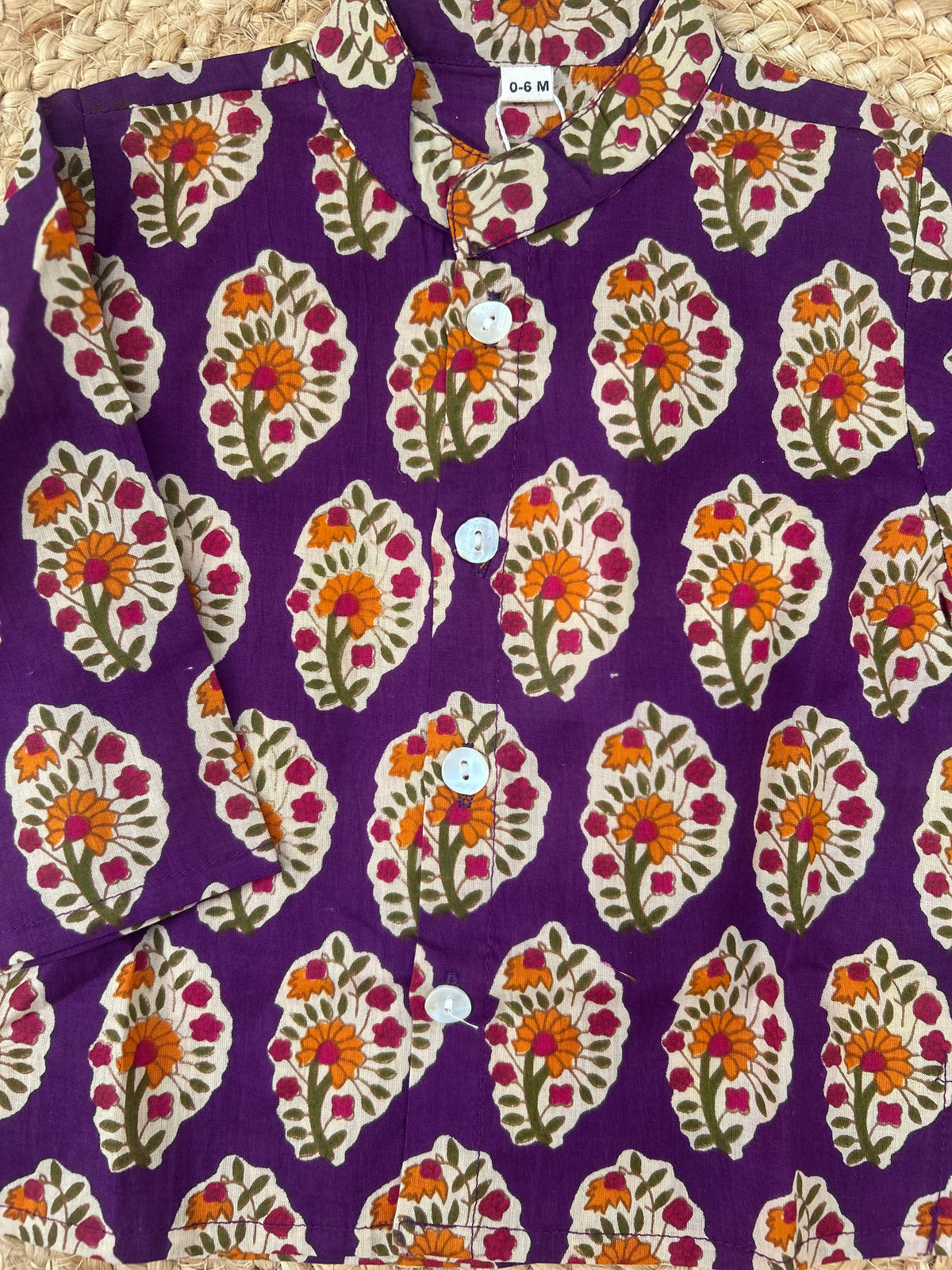Infant Boys Dhoti Kurta set-Royal Purple