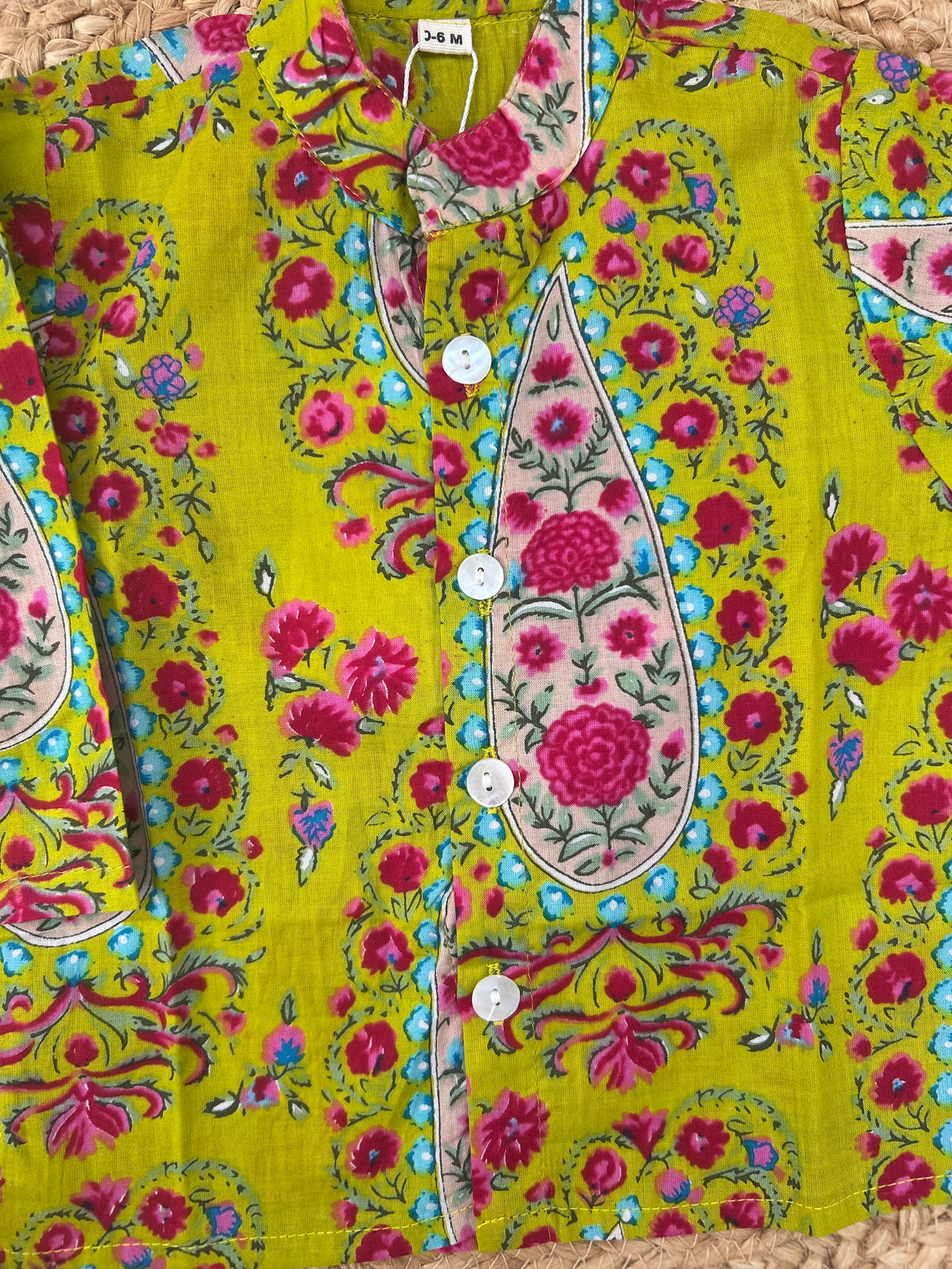 Infant Boys Dhoti Kurta set-Lime Green