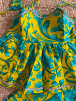 Infant Kurti with Pants-Yellow Green