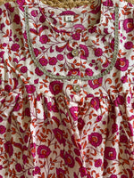 Floral Pink Kurti Pant Set