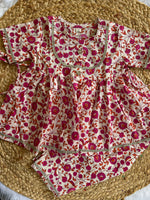 Floral Pink Kurti Pant Set