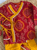 Infant Boys Dhoti Kurta set in Bhandej print