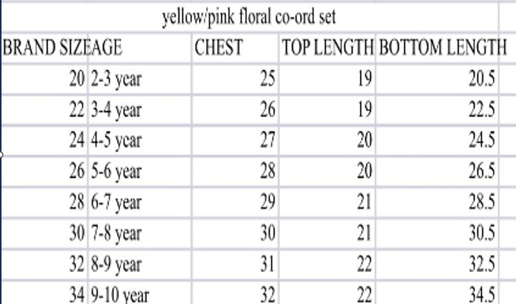 Girl's Floral Co-ord Set