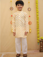 Yellow Traditional Boys Kurta Pajama