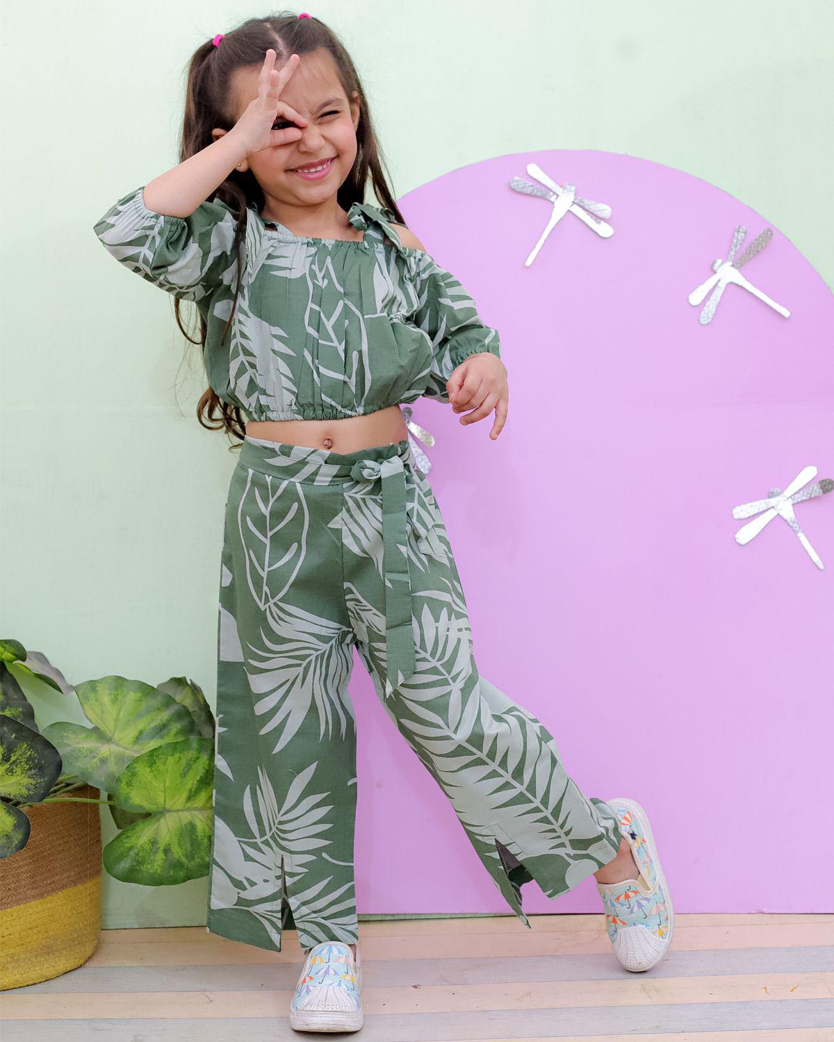 Girls Off shoulder / palazzo co-ord set