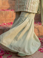 Sage Green Sequin Kurti Sharara Set