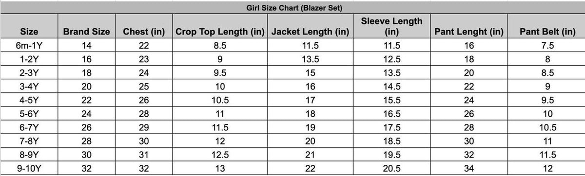 Girls Three Piece Blazer Set