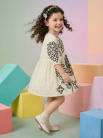 Monochrome Embroidered Dress