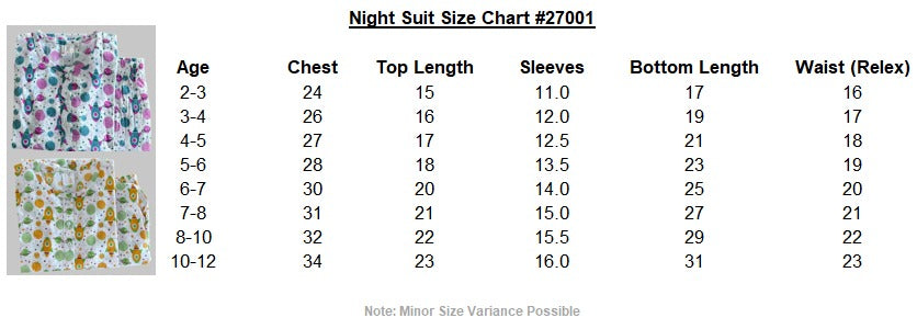 Night Suit (Rocket - Pink Blue)