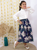 Midnight Bloom Girl's Skirt Set