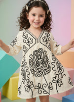 Monochrome Embroidered Dress
