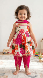 Floral Bloom Kurta Dhoti Set