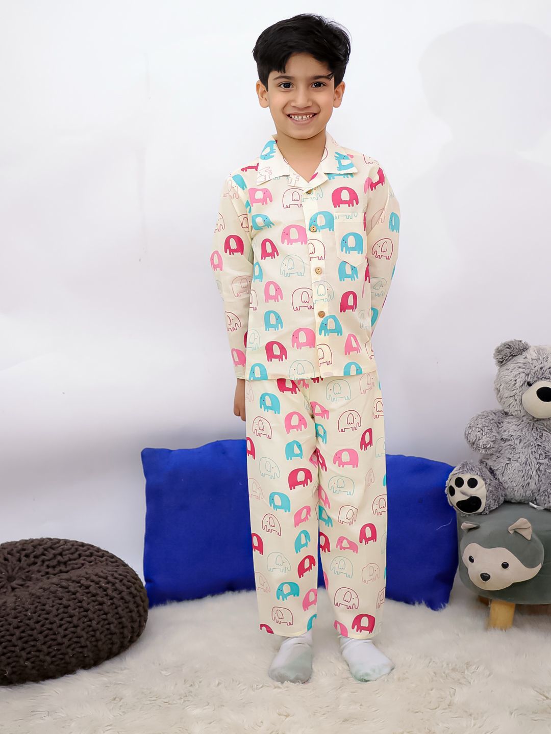 Elephant Parade Night Suit Set-Unisex
