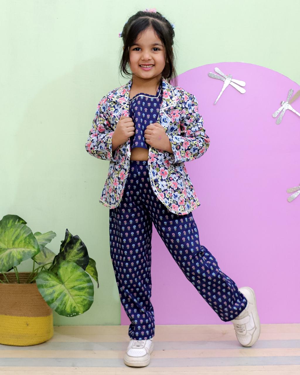 Girls Three Piece Blazer Set