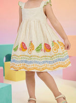 Fruity Bloom Embroidered Dress
