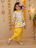 Girl's lehriya dhoti set