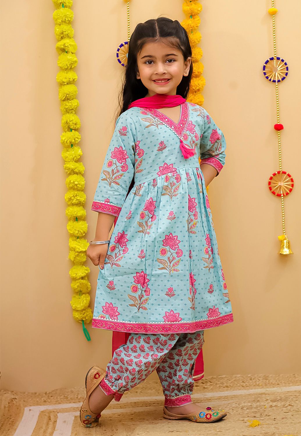 Girls Kurti with Afgani Pant