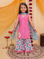 Girl's lehriya kurti and sharara set