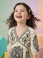 Monochrome Embroidered Dress
