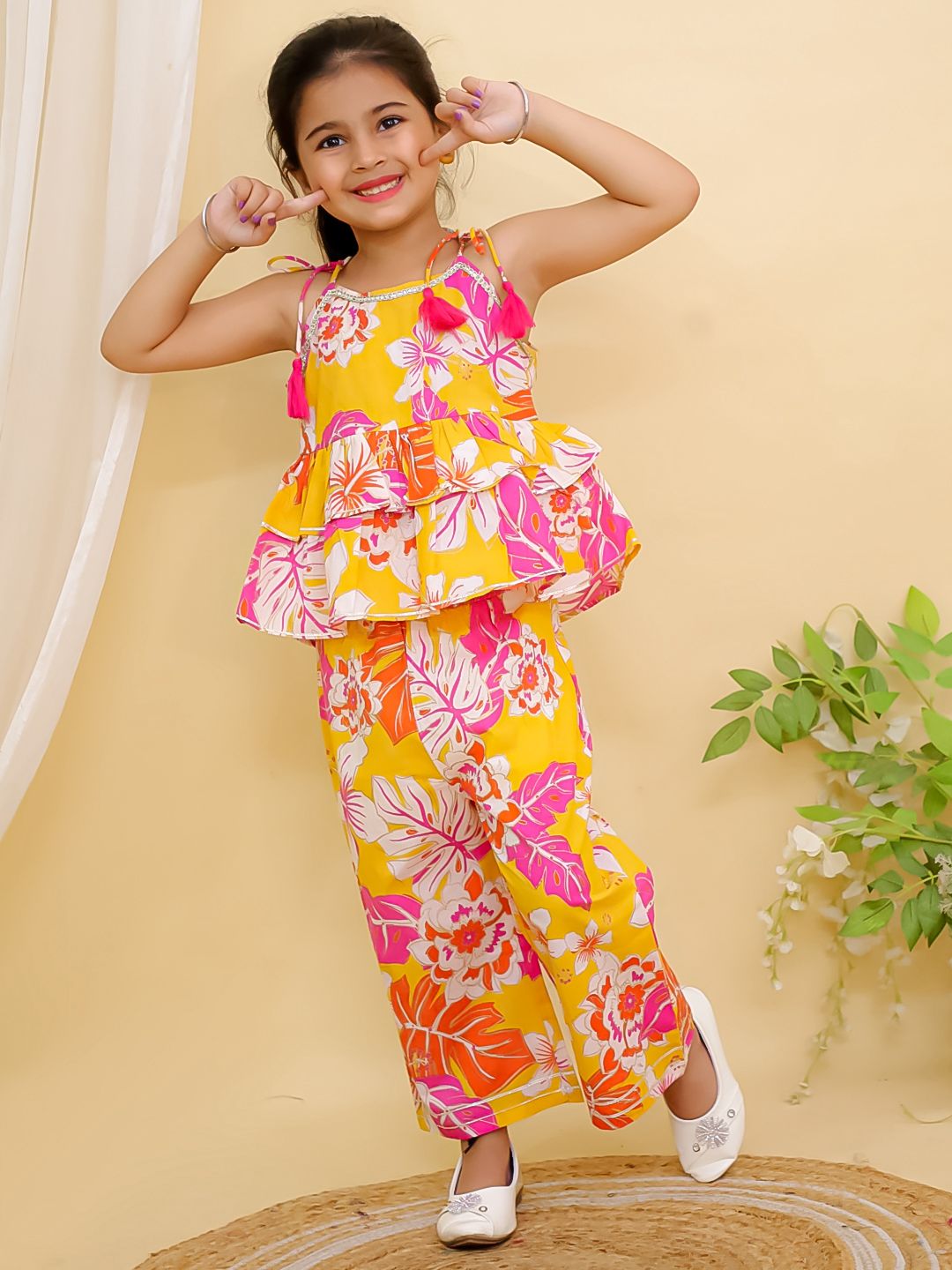Double layer ethnic co-ord set