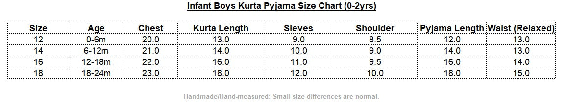 Infant boy's kurta pajama-white