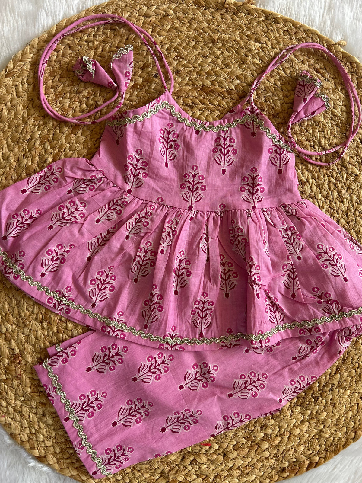 Infant Kurti with Pants-Pink